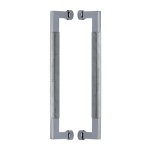 M Marcus Heritage Brass Back to Back Door Pull Handle Bauhaus Knurled Design 330mm length